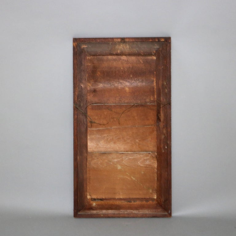 Antique American Empire Flame Mahogany Ogee Wall Mirror C1840