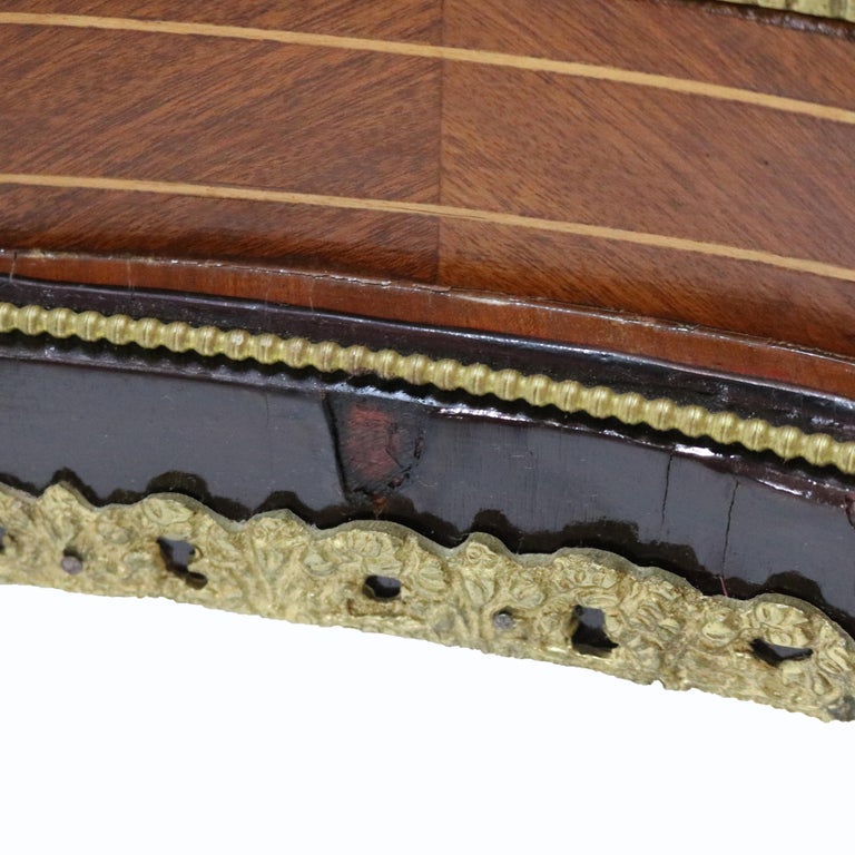French Louis XVI Rosewood, Kingwood Marquetry & Ormolu Side Cabinet 20thC