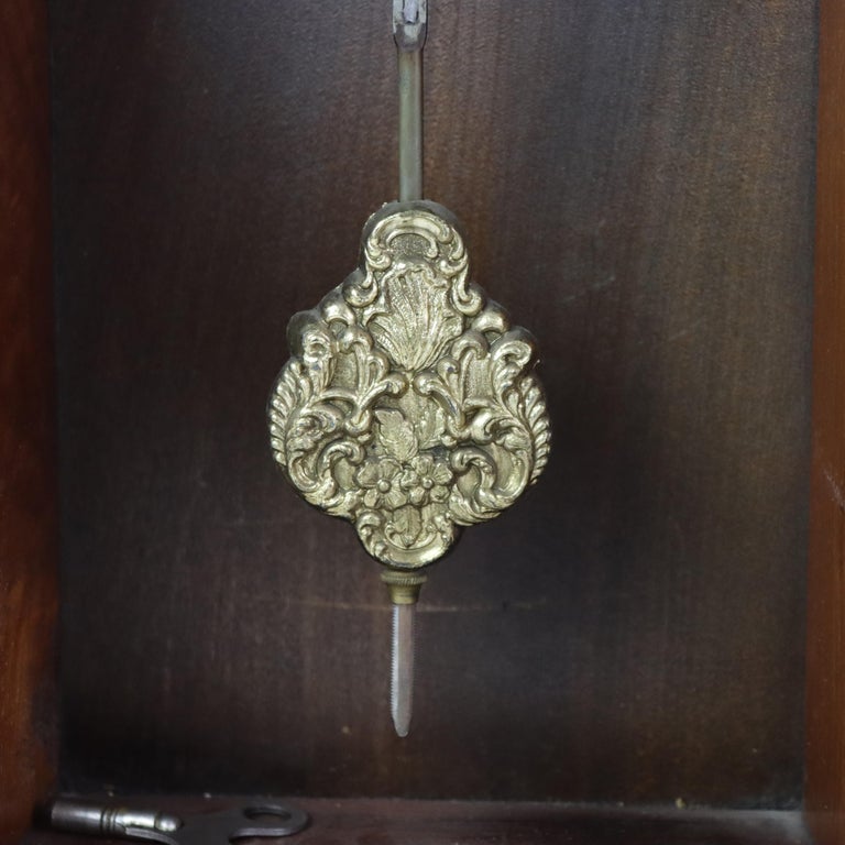Eastlake Carved Walnut Mantle Clock C1890