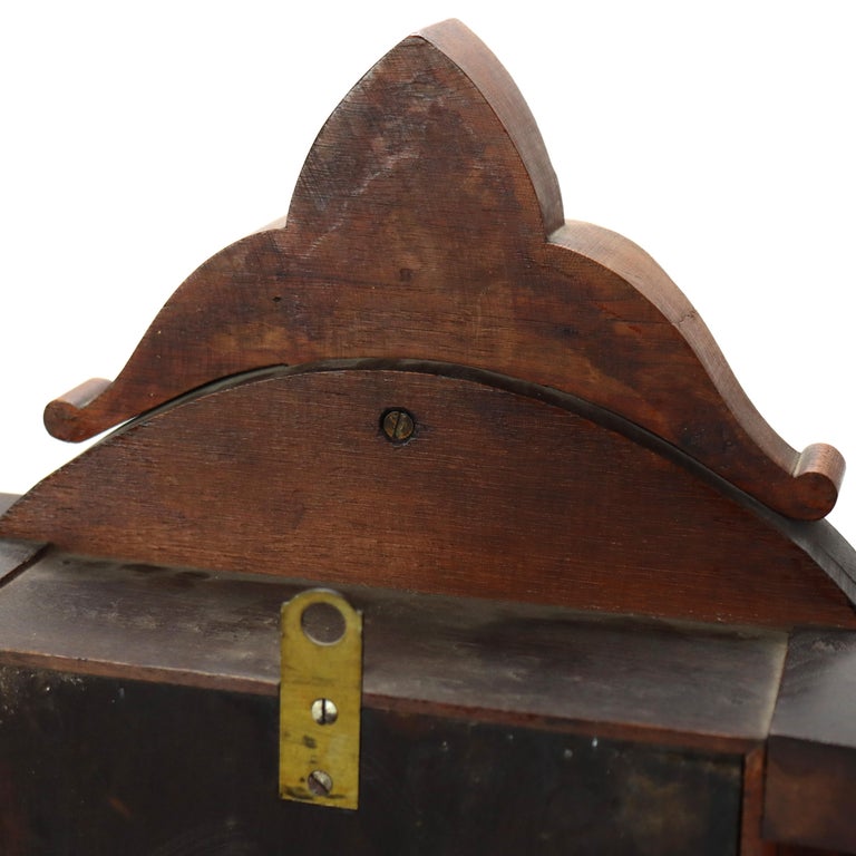 Eastlake Carved Walnut Mantle Clock C1890