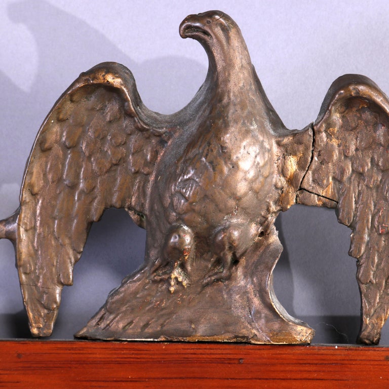Antique Federal Figural Eagle Giltwood Wall Mirror circa 1840