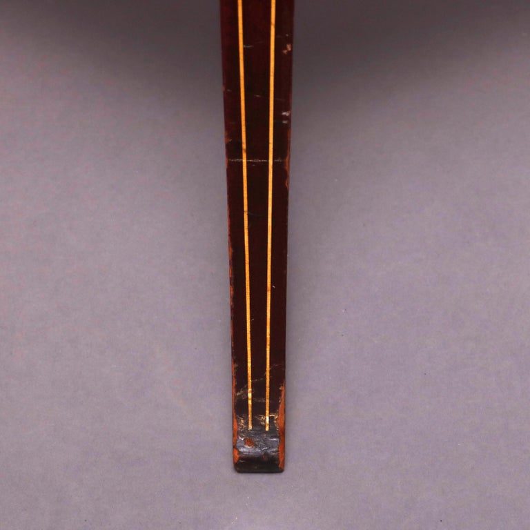 Antique French Louis XVI Mahogany Demilune Vitrine, circa 1900