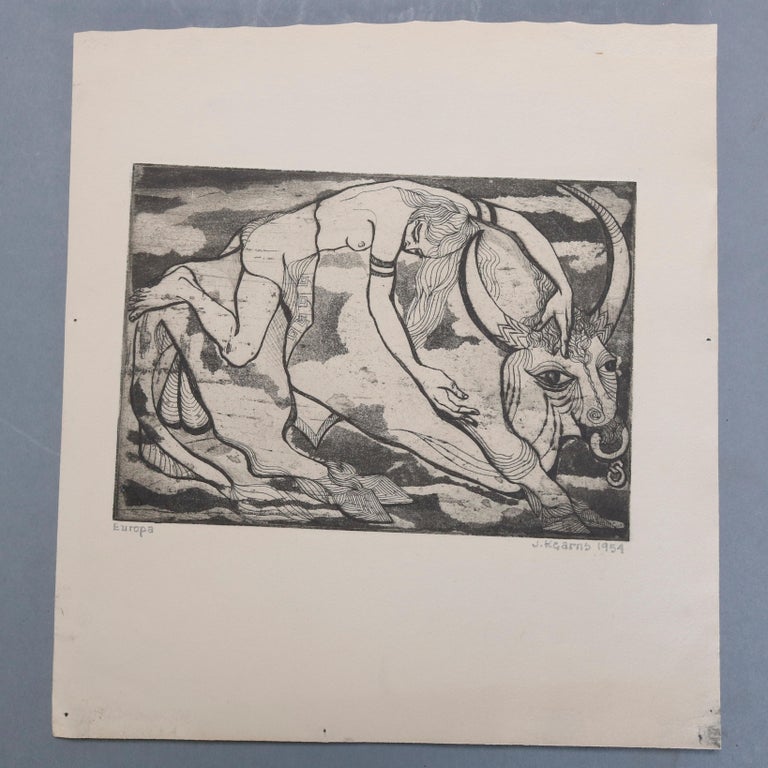 Collection of James Joseph Kearns Expressionist Lithographs with Figures