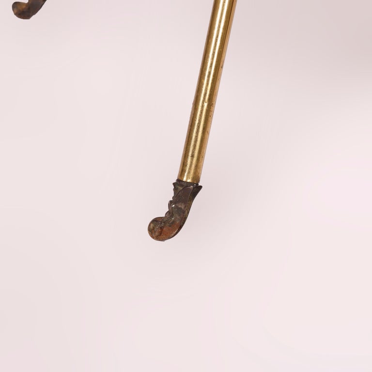 Antique French Bronzed Metal & Onyx Fern Stand, Circa 1890