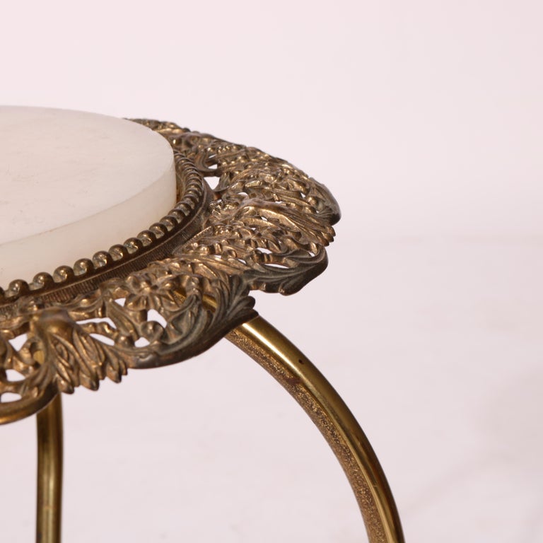 Antique French Bronzed Metal & Onyx Fern Stand, Circa 1890