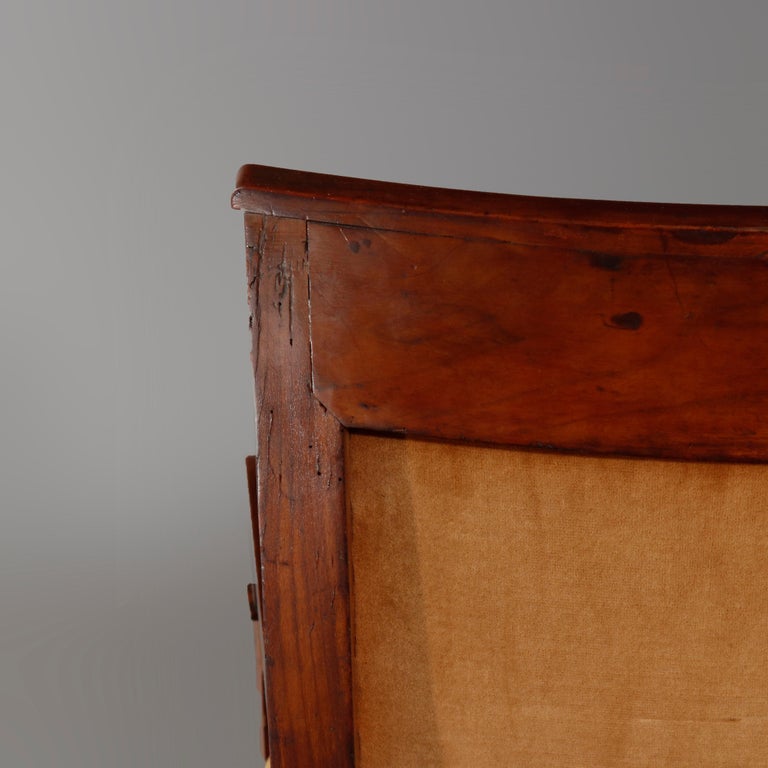 Antique European Biedermeier Walnut Armchair, circa 1820