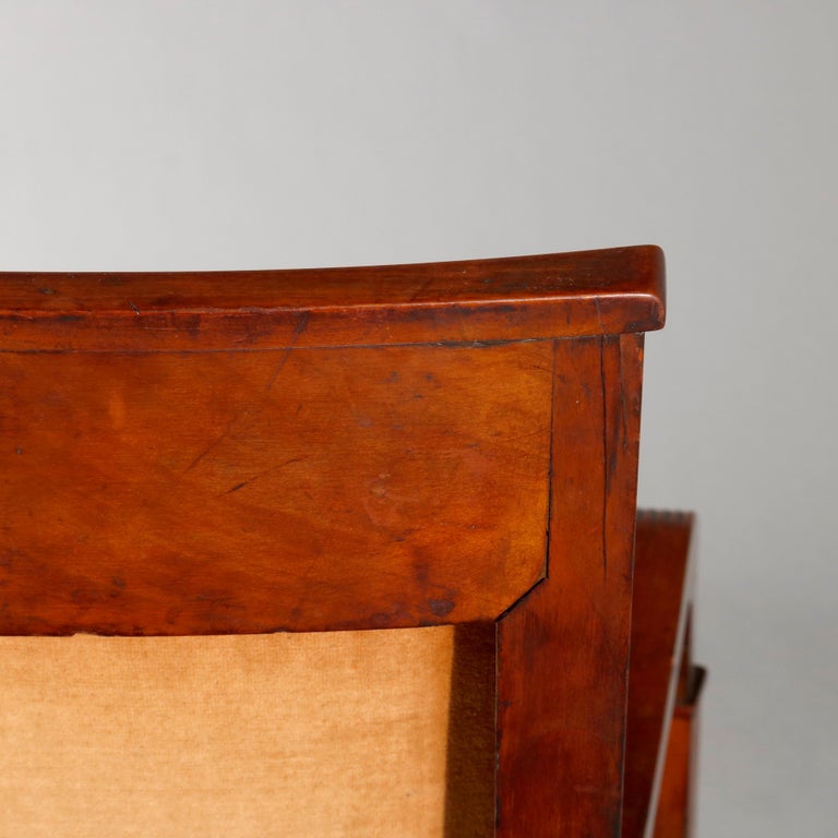 Antique European Biedermeier Walnut Armchair, circa 1820