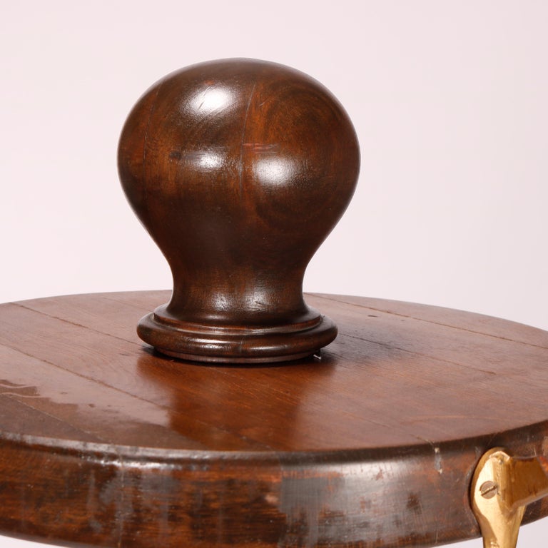 Antique Arts & Crafts Mahogany Hall Hat Rack circa 1910
