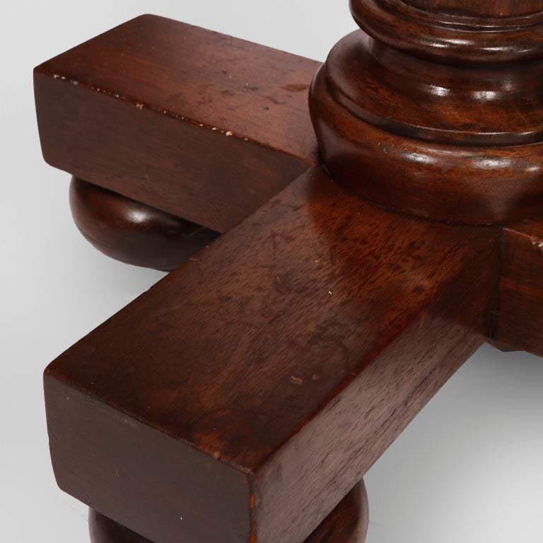 Antique Arts & Crafts Mahogany Hall Hat Rack circa 1910