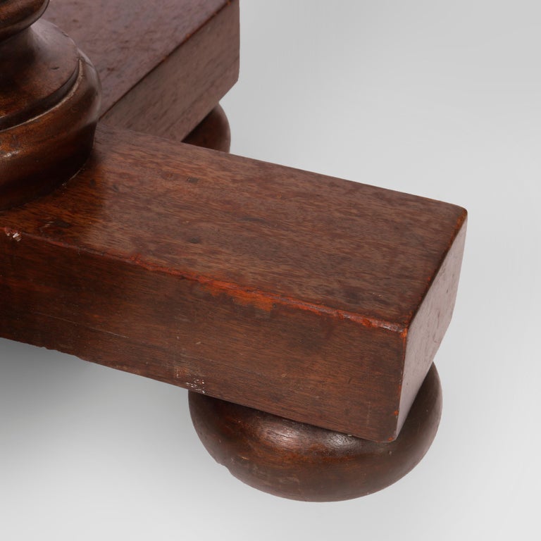 Antique Arts & Crafts Mahogany Hall Hat Rack circa 1910