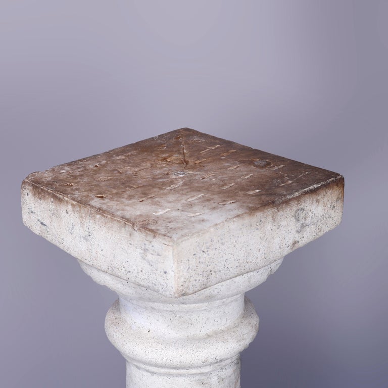 Classical Cast Hard Stone Balustrade Sculpture or Plant Display Pedestal 20th C