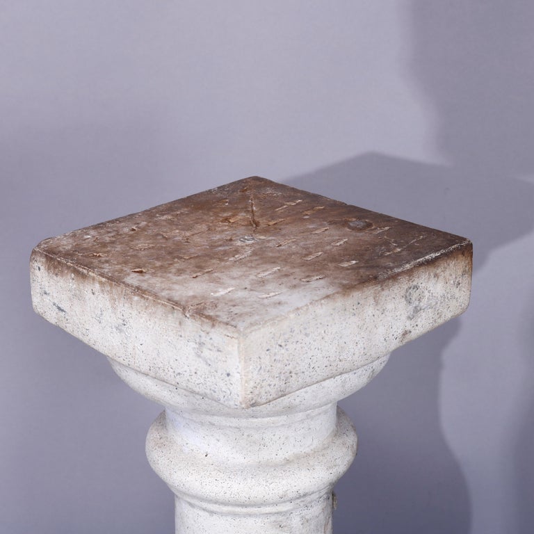 Classical Cast Hard Stone Balustrade Sculpture or Plant Display Pedestal 20th C