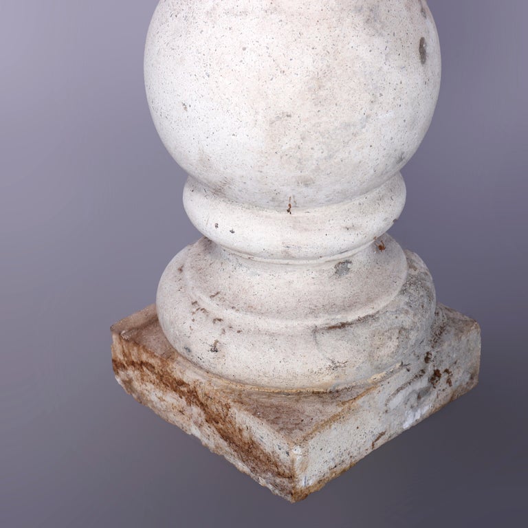 Classical Cast Hard Stone Balustrade Sculpture or Plant Display Pedestal 20th C