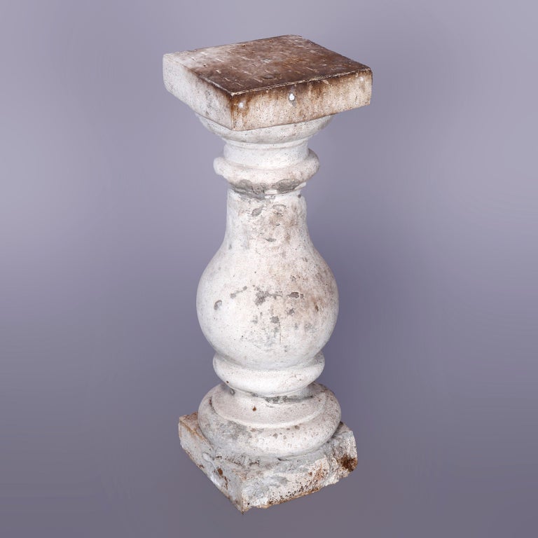 Classical Cast Hard Stone Balustrade Sculpture or Plant Display Pedestal 20th C