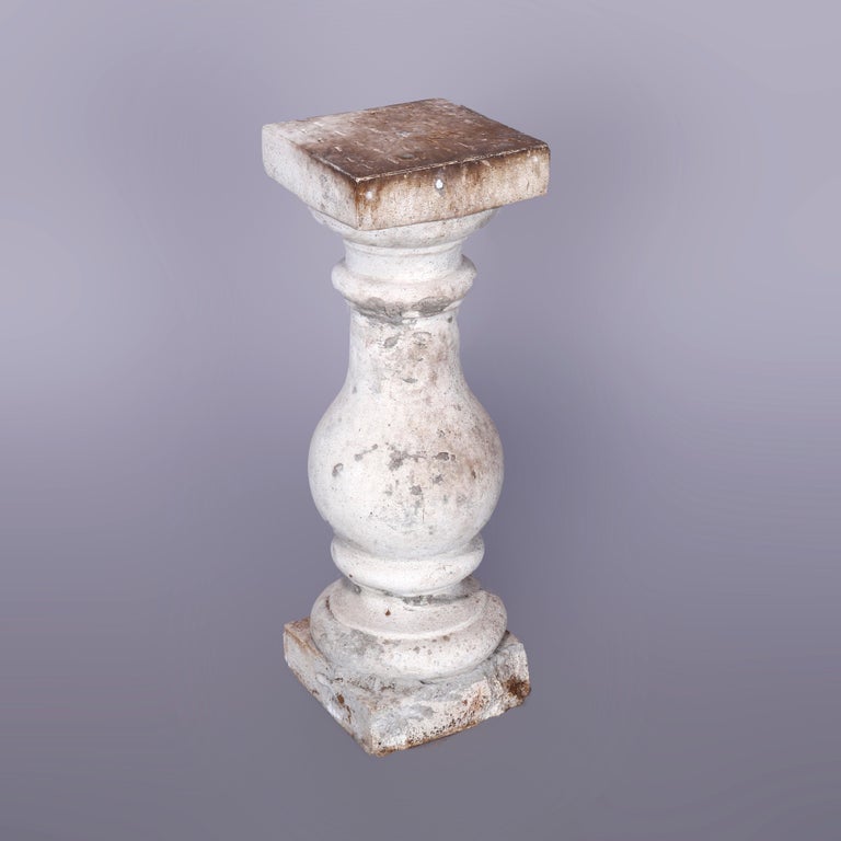 Classical Cast Hard Stone Balustrade Sculpture or Plant Display Pedestal 20th C