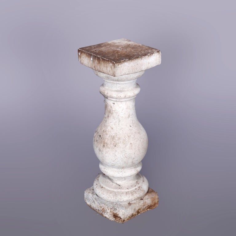 Classical Cast Hard Stone Balustrade Sculpture or Plant Display Pedestal 20th C