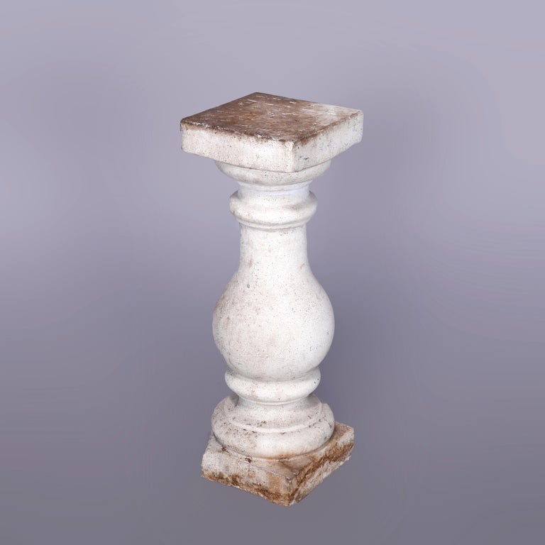 Classical Cast Hard Stone Balustrade Sculpture or Plant Display Pedestal 20th C