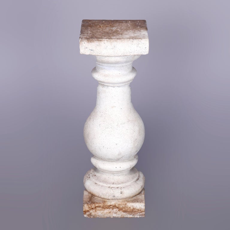 Classical Cast Hard Stone Balustrade Sculpture or Plant Display Pedestal 20th C