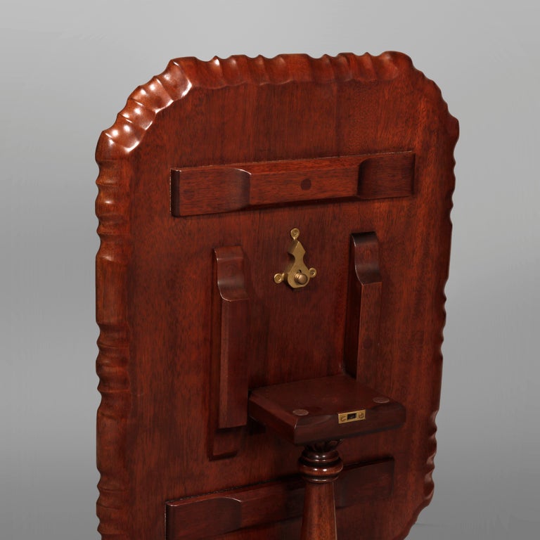 Antique Chippendale Mahogany Tilt-Top Table Circa 1930