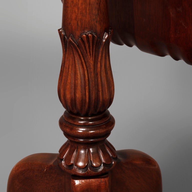 Antique Chippendale Mahogany Tilt-Top Table Circa 1930