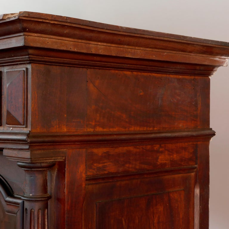 Antique French Renaissance Carved Walnut Court Cupboard, 19th Century