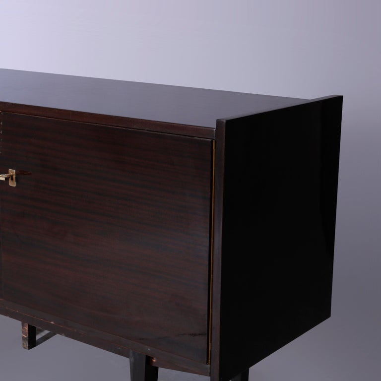 Mid Century Modern Ebonized Double Door Credenza circa 1960