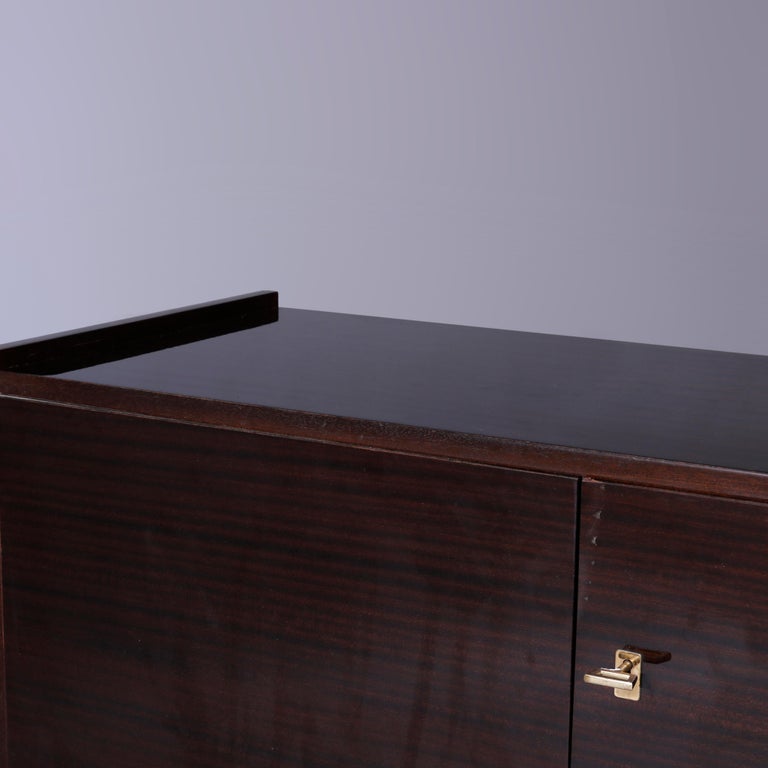 Mid Century Modern Ebonized Double Door Credenza circa 1960