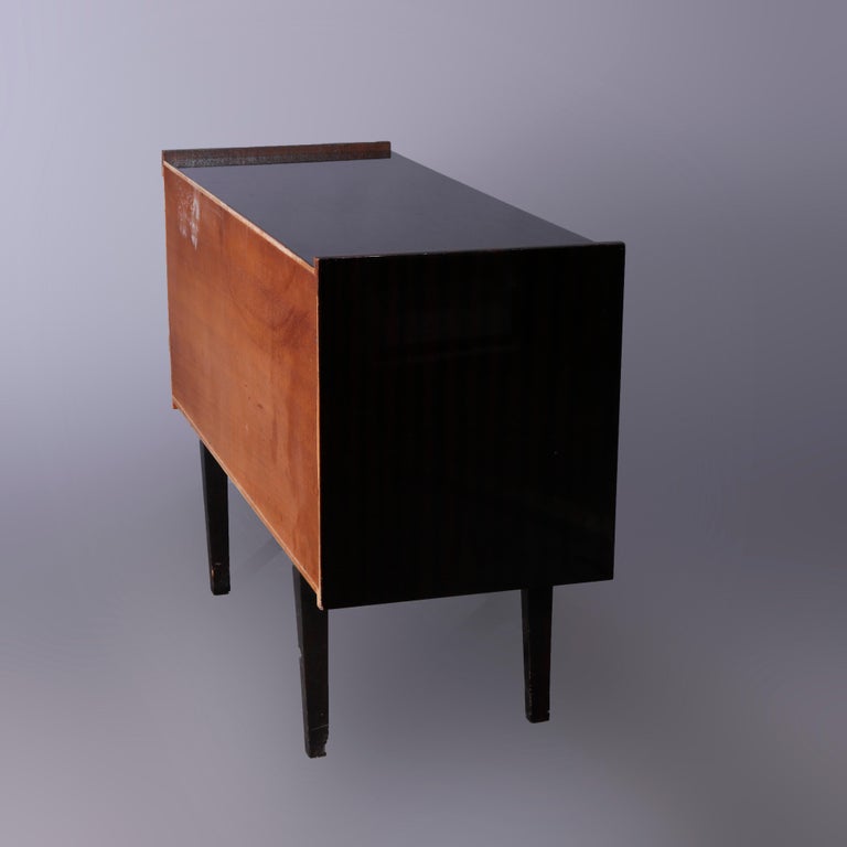 Mid Century Modern Ebonized Double Door Credenza circa 1960