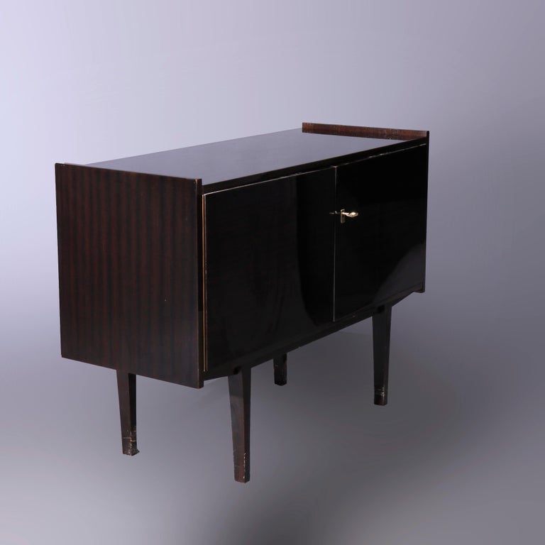 Mid Century Modern Ebonized Double Door Credenza circa 1960