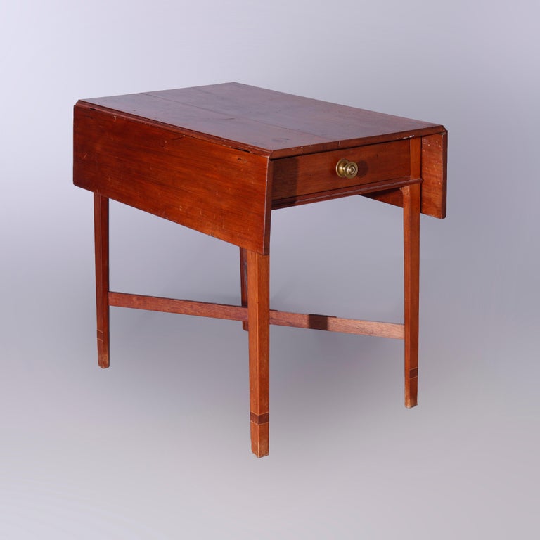 Antique English Mahogany Pembroke Drop Leaf Table Circa 1820