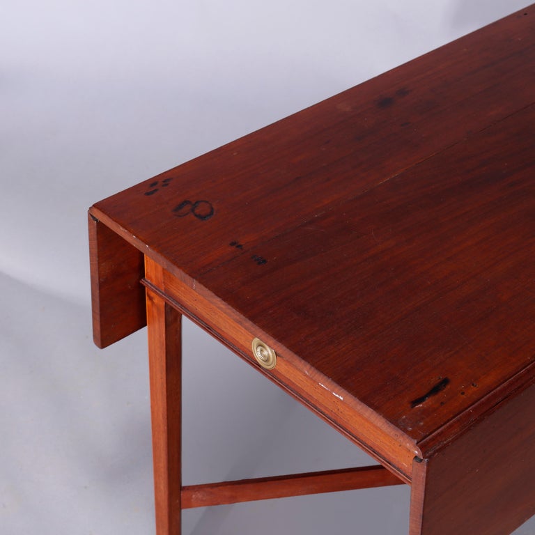 Antique English Mahogany Pembroke Drop Leaf Table Circa 1820