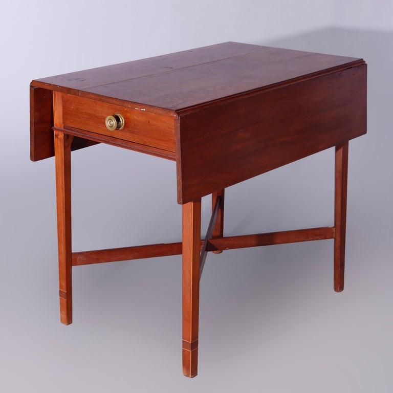 Antique English Mahogany Pembroke Drop Leaf Table Circa 1820
