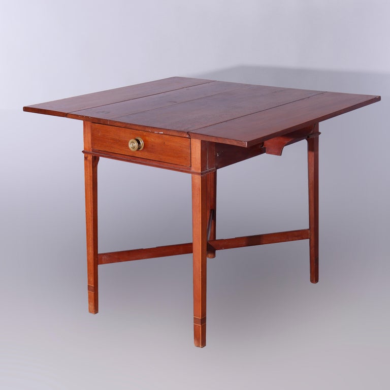 Antique English Mahogany Pembroke Drop Leaf Table Circa 1820