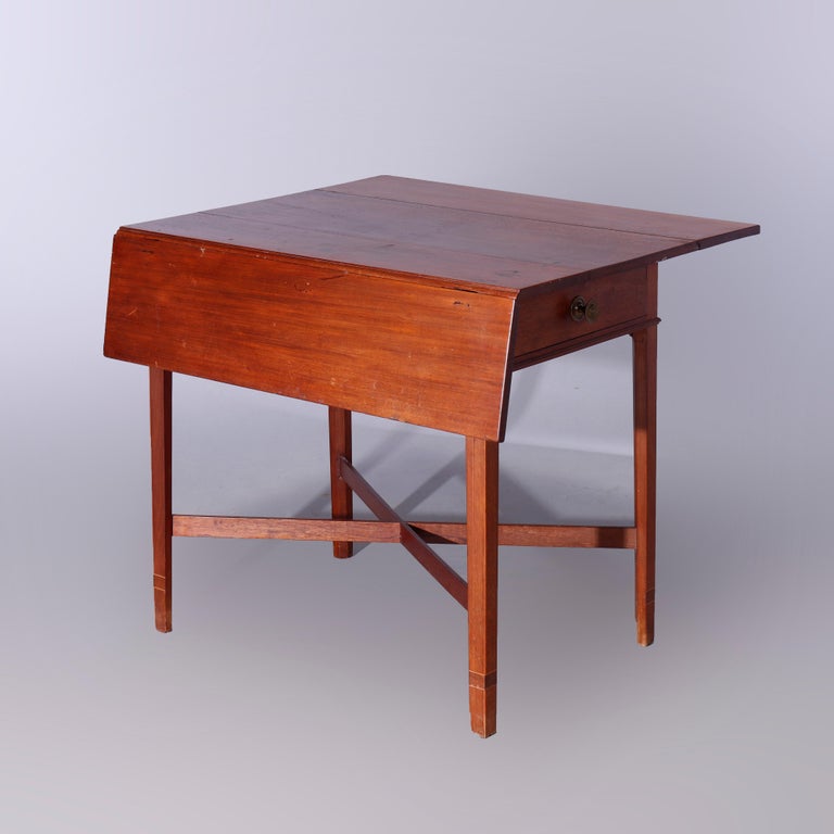 Antique English Mahogany Pembroke Drop Leaf Table Circa 1820