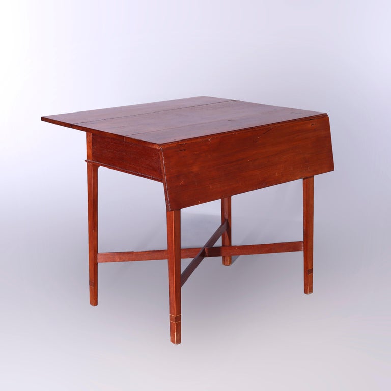Antique English Mahogany Pembroke Drop Leaf Table Circa 1820