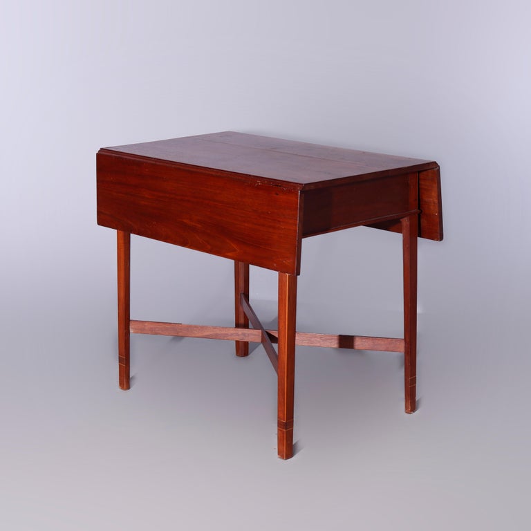 Antique English Mahogany Pembroke Drop Leaf Table Circa 1820