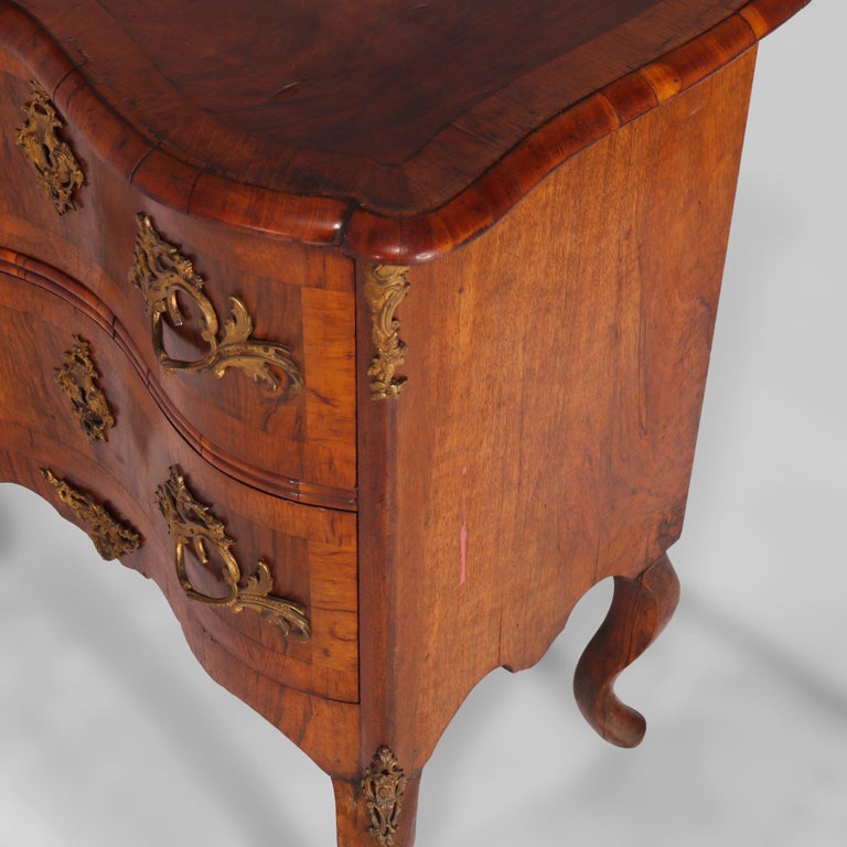 Antique Italian Kingwood, Satinwood & Burl Chest with Ormolu Mounts Late 18th C