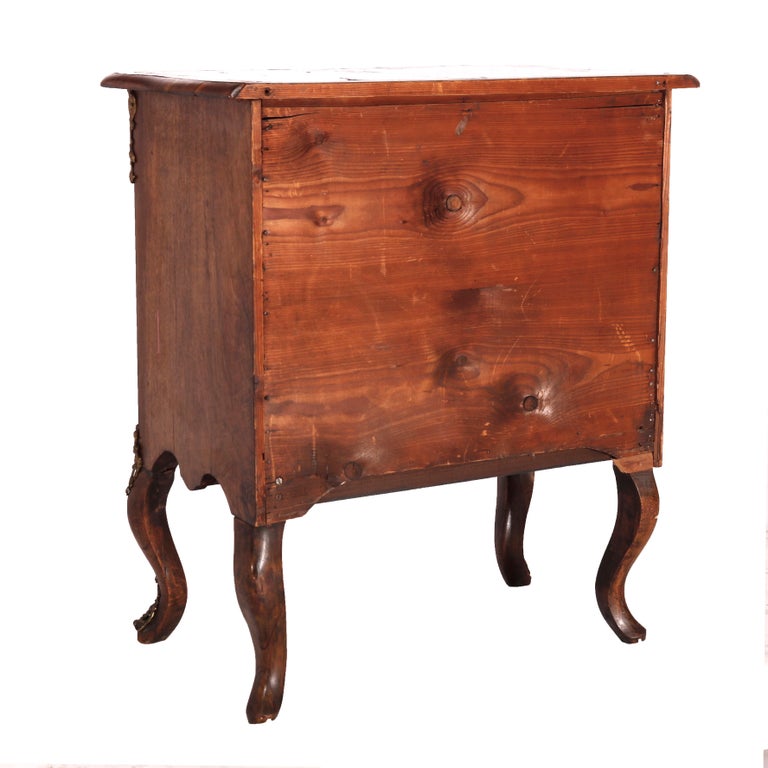 Antique Italian Kingwood, Satinwood & Burl Chest with Ormolu Mounts Late 18th C