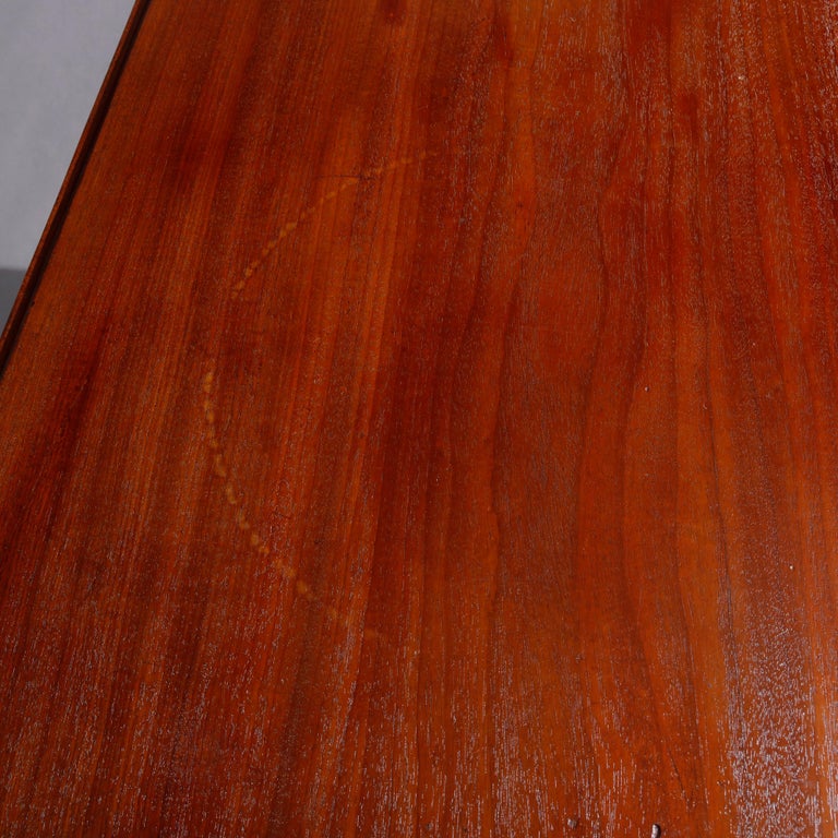 Antique American Empire Meek's School Mahogany Table, C1840