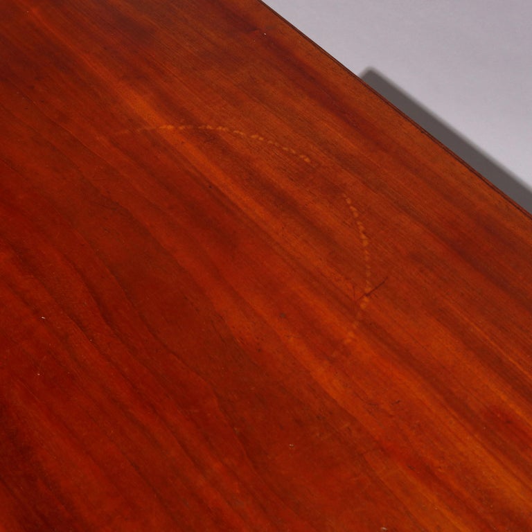 Antique American Empire Meek's School Mahogany Table, C1840