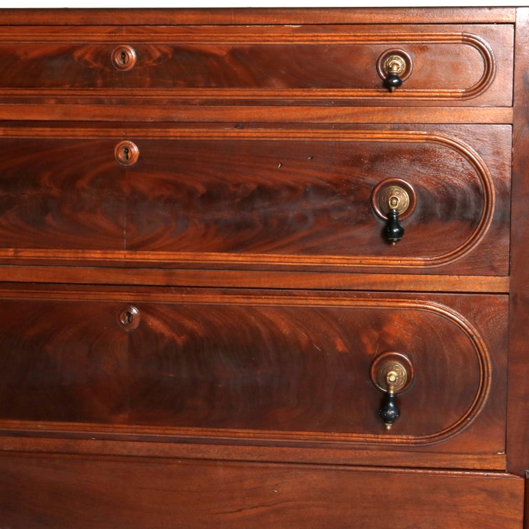 Victorian Renaissance Revival Burl & Walnut Marble Top Dresser, circa 1880