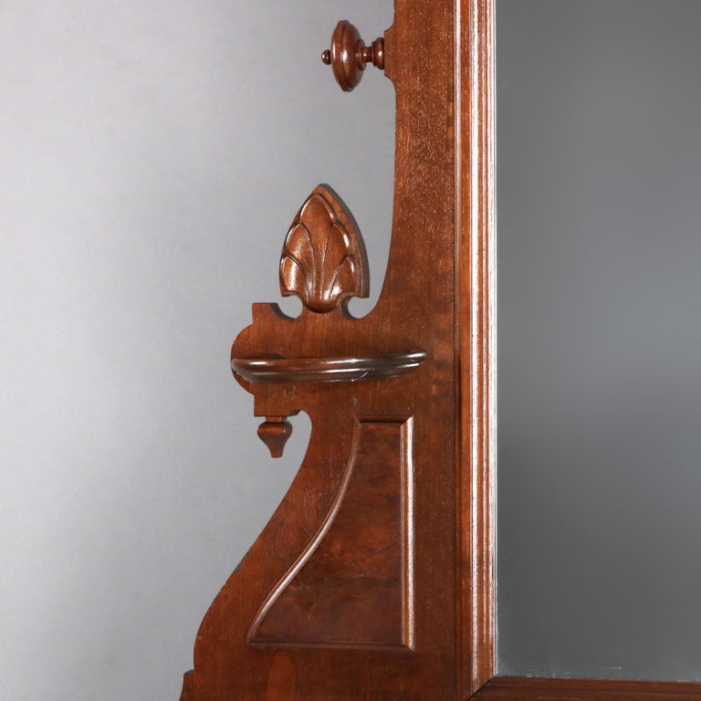 Victorian Renaissance Revival Burl & Walnut Marble Top Dresser, circa 1880