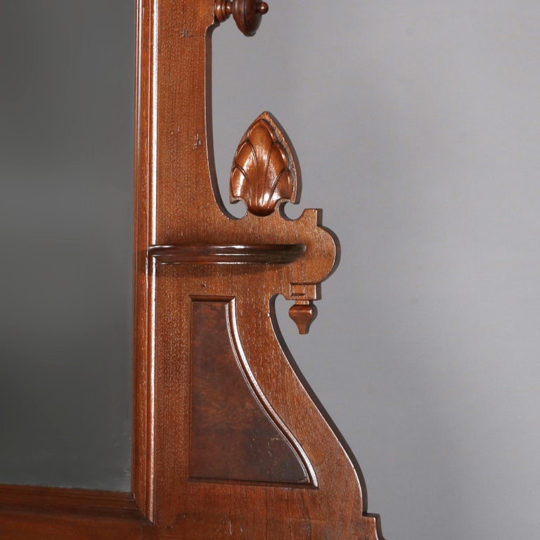 Victorian Renaissance Revival Burl & Walnut Marble Top Dresser, circa 1880