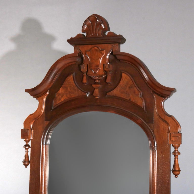 Victorian Renaissance Revival Burl & Walnut Marble Top Dresser, circa 1880