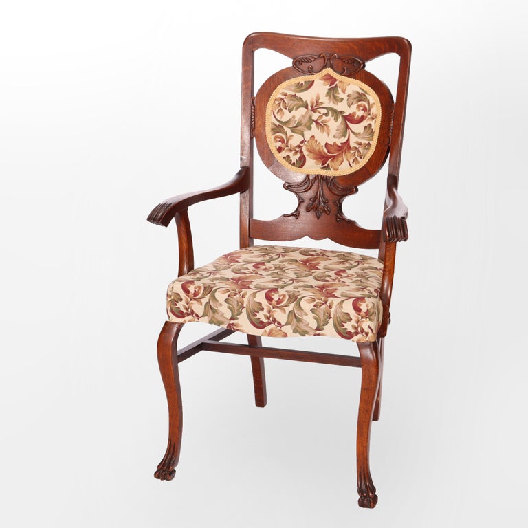 Set of Six RJ Horner Style Oak Dining Room Chairs C1920