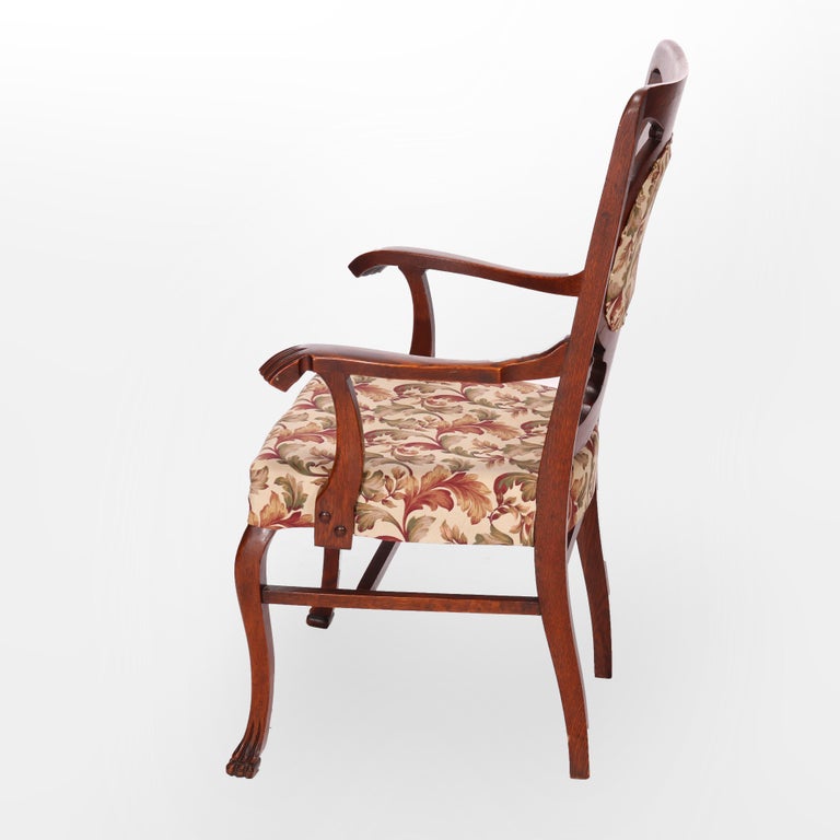 Set of Six RJ Horner Style Oak Dining Room Chairs C1920