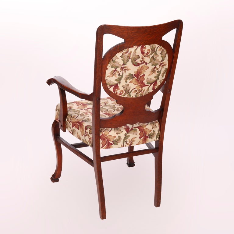 Set of Six RJ Horner Style Oak Dining Room Chairs C1920