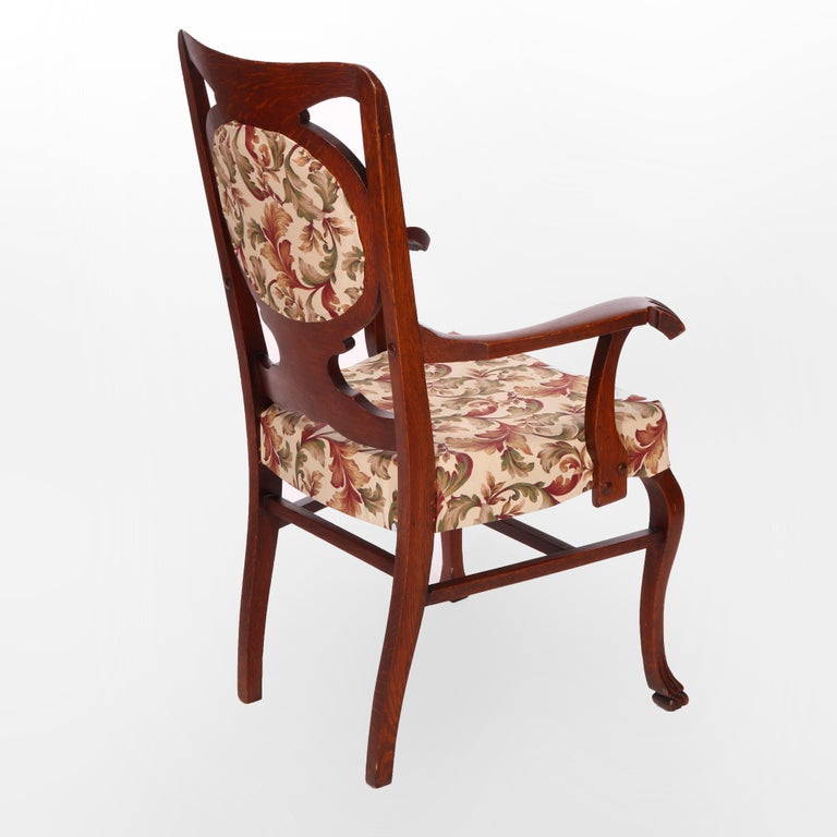 Set of Six RJ Horner Style Oak Dining Room Chairs C1920