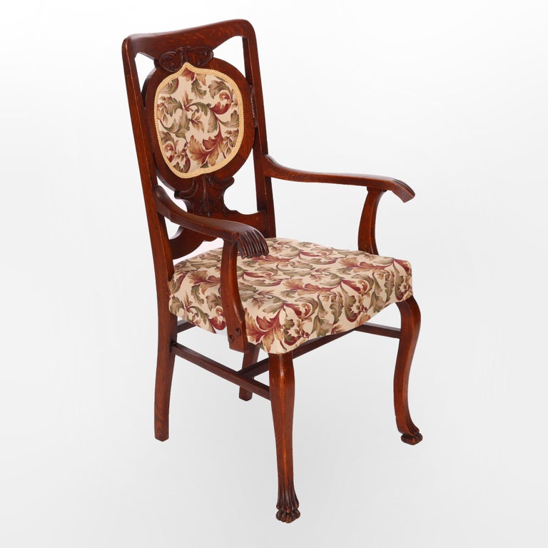 Set of Six RJ Horner Style Oak Dining Room Chairs C1920