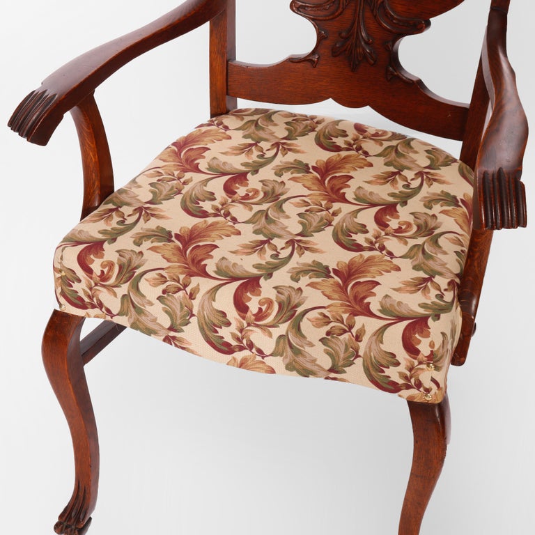 Set of Six RJ Horner Style Oak Dining Room Chairs C1920